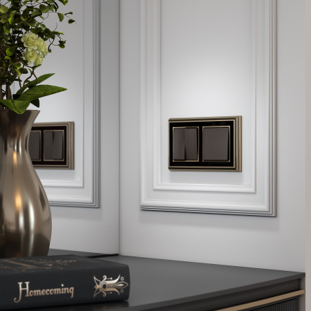 Встраиваемые механизмы клавиша для выключателя СУ 1 кл . бронзовый IP20 Werkel