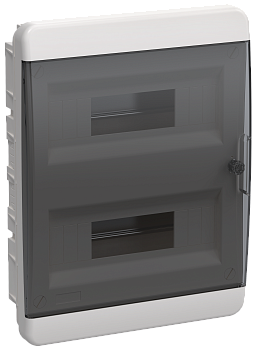 Корпус пластиковый ЩРВ-П-24 IP41 черн. прозр. дверь TEKFOR IEK