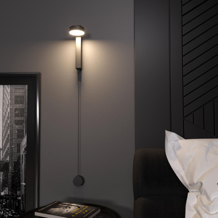 Настенный светодиодный светильник 10Вт 4000К черный IP20 Orco (a057590) Elektrostandard