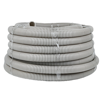 Труба гофр, ПВХ с протяжкой d32 мм (30 м) серая EKF-Plast