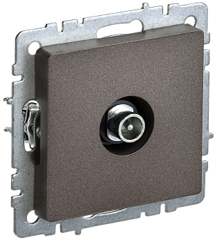 BRITE Розетка TV проходная РТВ10-0-БрТБ темная бронза IEK