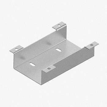 Соединитель нижний У1102 100х50х1,5 УТ1,5 с метизами, оцинкованный лист, S1,5