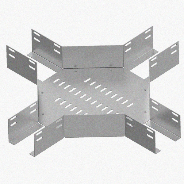 Лоток крестообразный глухой КМГ 300х100 УТ1,5, оцинкованный лист S1,5