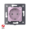 Розетка ZigBee (Wi-Fi) с з/з с защитными шторками 16A, цвет розовый (механизм) Livolo