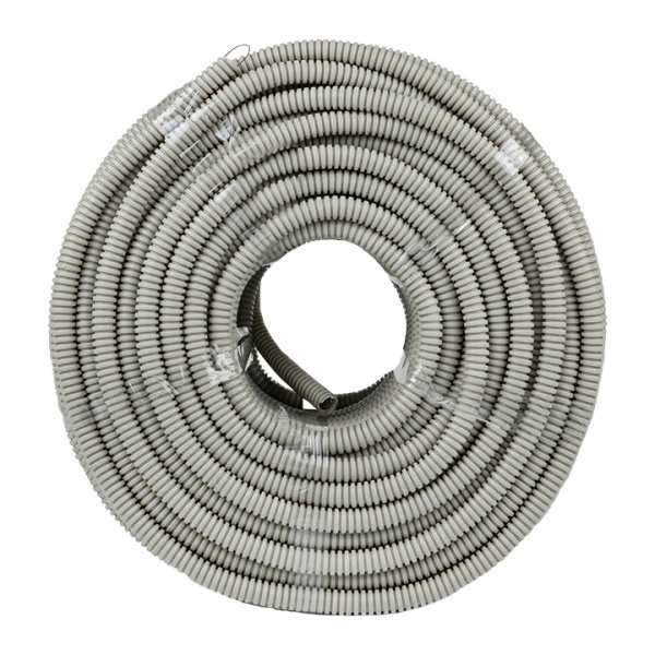 Труба гофр, ПВХ с протяжкой d16 мм (100 м) серая EKF-Plast