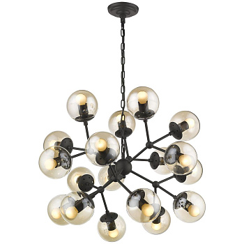 Люстра подвесная Черный/Янтарный E27 18*60Вт WE236.18.023 WERTMARK