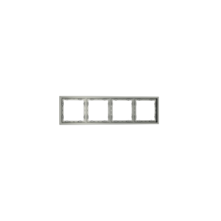Рамка пластиковая Voltum S70 на 4 поста, (сталь)
