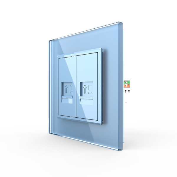 Розетка ТЛФ/КОМП RJ-45 Синяя Livolo