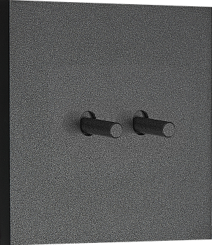 Donel N96 Переключатель на 2 тумблера, Цилиндр, 10AX 250V, Черный, серия DT