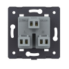 Розетка универсальная с з/з с защитными шторками 16A, цвет черный (механизм) Livolo
