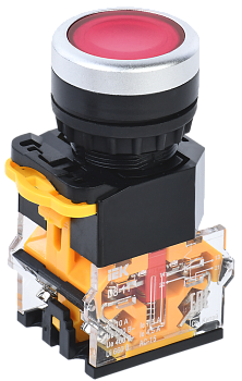 Кнопка управления D8-11 d=22мм 1з+1р красная IEK