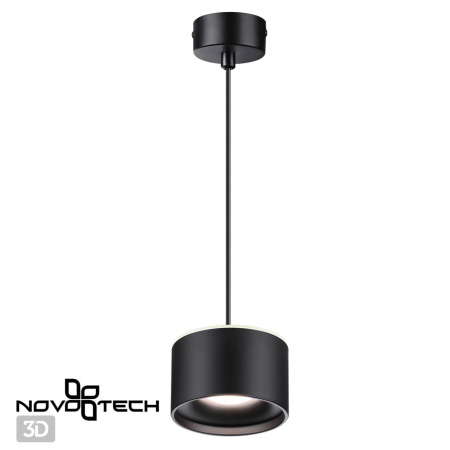 Св-к накл.с перекл.цв.темп.,пров.2м IP20 LED 3000К/4000К/6000К 12W вниз+3W вверх черн GIRO NOVOTECH