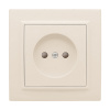 Минск Розетка 1-мест, СП б/з 10 А с защ, штор, бежевый EKF