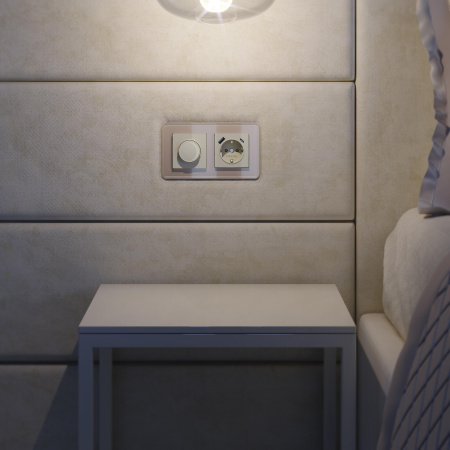 Elite Рамка из стекла на 2 поста дымчатый Werkel