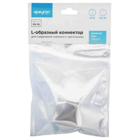 09-30 Угловой коннектор для соединения модульных светодиодных светильников, 0.6Вт, 4000К APEYRON