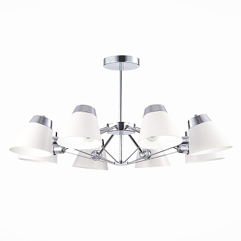 Люстра потолочная Хром/Белый E14 8*40Вт SLE155802-08 EVOLUCE
