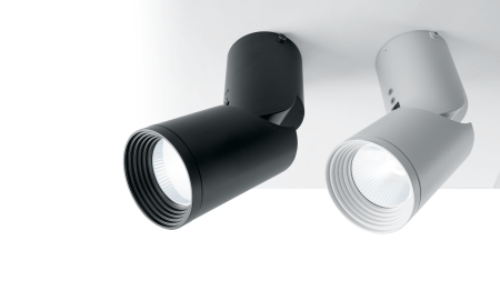 СНЯТ Светодиодный светильник Feron AL517 накладной 10W 4000K черный наклонный