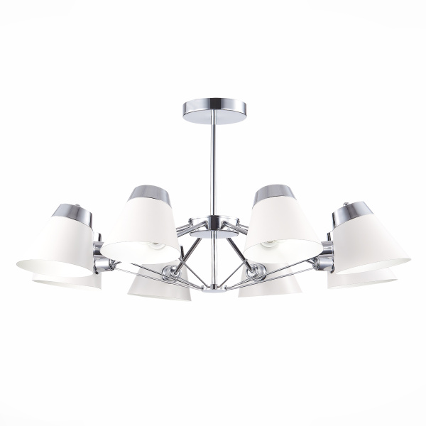 Люстра потолочная Хром/Белый E14 8*40Вт SLE155802-08 EVOLUCE