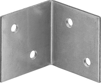 Уголок мебельный широкий УМШ-1.5, 40х40х40 х 1.5мм, белый цинк, ЗУБР