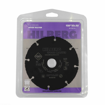 Диск карбид вольфрамовый отрезной 125*22,23 Super Wood 530125 Hilberg