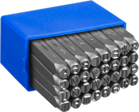 Клейма буквенные кириллица, шрифт 6мм ЗУБР