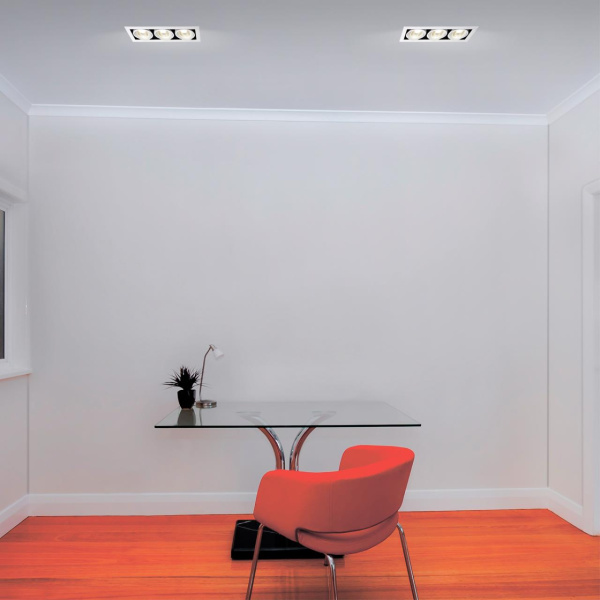 Встр.карданный св-к IP20 LED 4000К 3*24W 100-265V GESSO бел/черн NOVOTECH