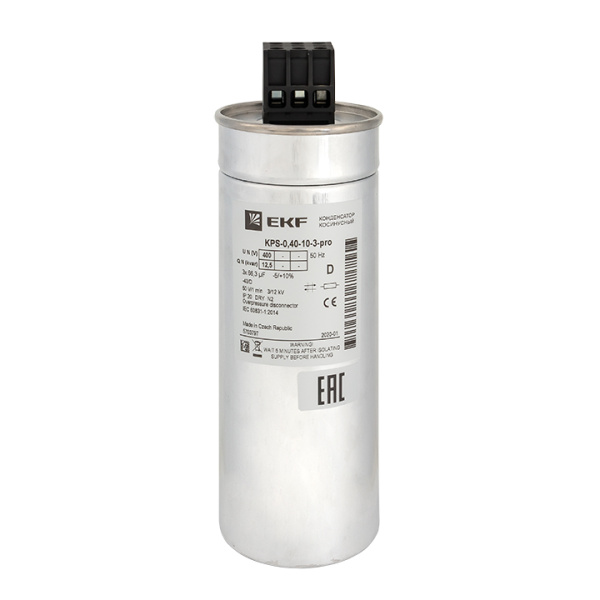 Конденсатор косинусный КПС-0,4-10-3 PRO EKF