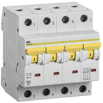 Выключатель автоматический ВА МОД ВА47-60M 4П 10А 6кА С IEK