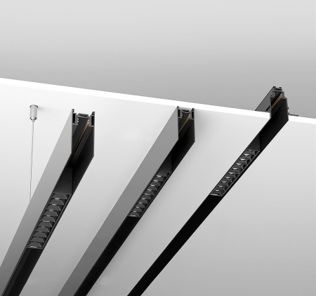 Шинопровод магнитный Алюминий Черный TRX004-221B Technical