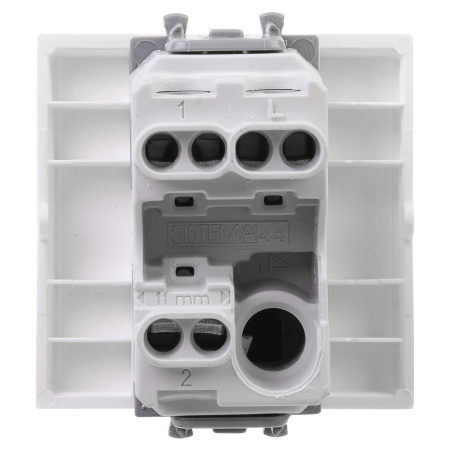 Переключатель одноклавишный модульный, "Avanti", "Белое облако", 2модуля DKC