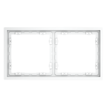 Рамка пластиковая Voltum S70 на 2 поста, (белый матовый)