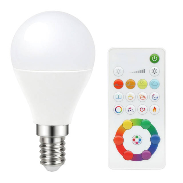 Лампа св/дDiall 3 х E14 x 6,5 Вт, теплый/холодный свет + RGB