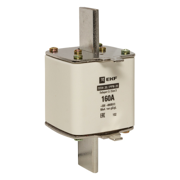 Плавкая вставка ППН-39 630/160А габарит 3 PROxima EKF