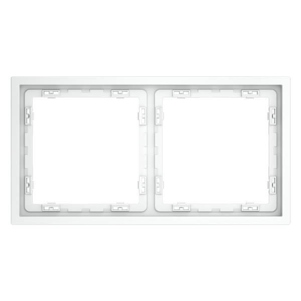 Рамка пластиковая Voltum S70 на 2 поста, (белый матовый)