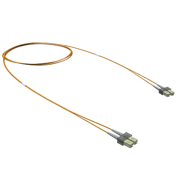 Оптический коммутационный шнур Duplex SC/UPC-SC/UPC, 50/125 (OM2), 1 м DKC