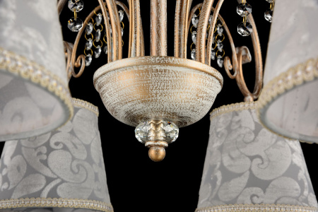 Потолочный светильник 8*E14 40Вт Белый с Золотом IP20 Lorette FR2406-PL-08-WG Freya