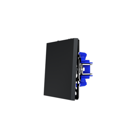 Перекрестный переключатель встраиваемый Voltum S70 одноклавишный 10А, (графит)