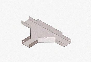 Лоток тройниковый замковый глухой ОТЗГ 100х50 УХЛ1, оцинкованный лист S1,0