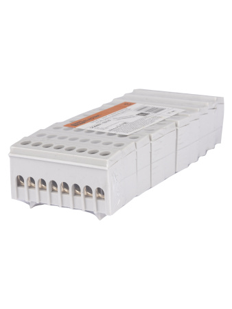 Шина "L" "фаза" в сером изоляторе на DIN-рейку 6x9мм 8 групп TDM Шина "L" "фаза" в сером изоляторе на DIN-рейку 6x9мм 8 групп TDM