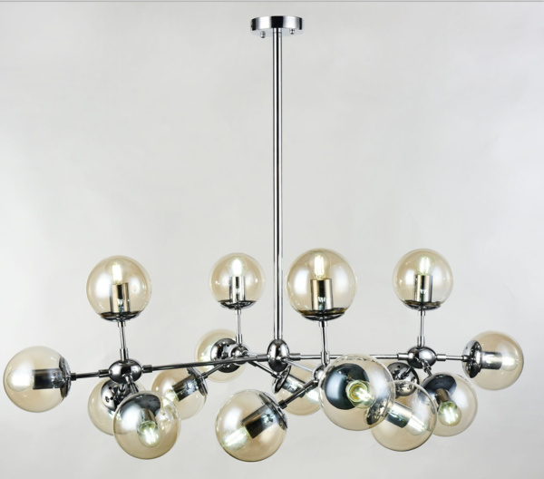 Подвесной светильник 16*E14 60Вт Хром IP20 Richard FR5596PL-16CH Freya