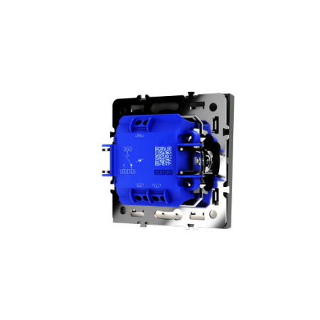 Проходной переключатель встраиваемый Voltum S70 одноклавишный с подсветкой 10А, (титан)