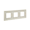 Рамка из натурального стекла, "Avanti", белая, 3 поста (6 мод.) DKC