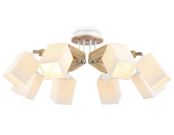 Подвесная люстра TR9522/8 WH/GD/FR белый/золото/белый матовый E27*8 max 40W D790*260 Ambrella Light