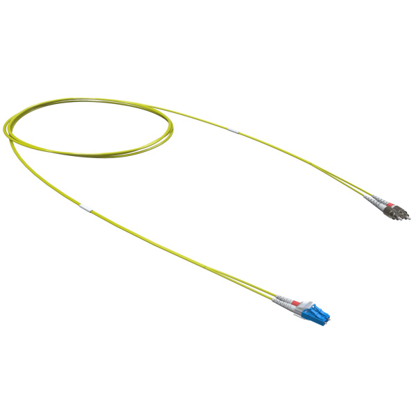 Оптический коммутационный шнур переходной Duplex LC-UPC/FC-UPC, 9/125 OS2, 30 м DKC