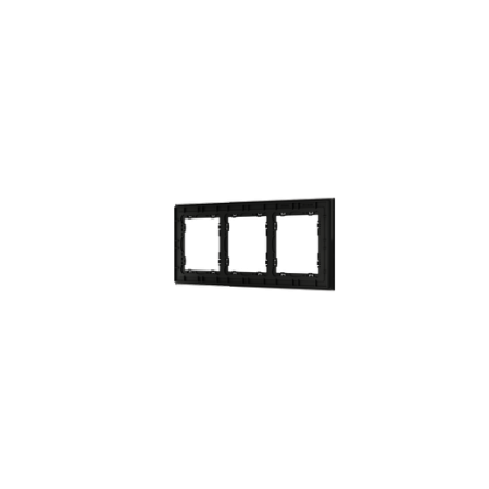 Рамка стеклянная Voltum S70 на 3 поста, (черный, стекло)