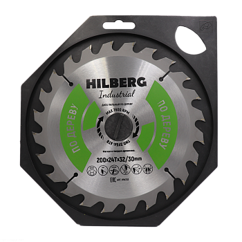 Диск пильный Industrial Дерево 200*32/30*24Т HW203 Hilberg