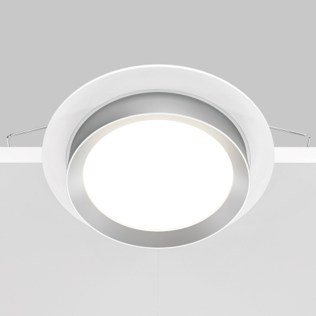 Встраиваемый светильник 1*GX53 15Вт Белый с Серебром IP20 Downlight DL086-GX53-RD-WS Technical Maytoni