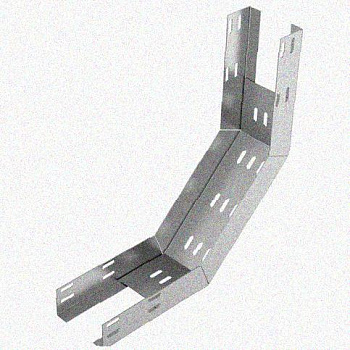 Лоток перфорированный КП 200х80-90 У3 для поворота трассы вверх на 90, нерж сталь AISI 304, S0,5
