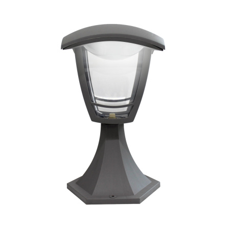 11-183 Св-к садово-парковый, светод-й, столб мал, «Валенсия», 8Вт, 4-х гран., 720Лм, 6500К, сер APEYRON