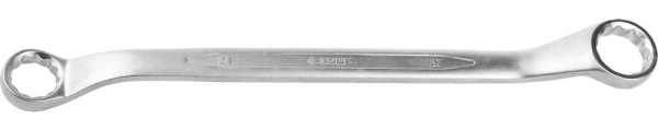 Накидной гаечный ключ изогнутый 24 x 27 мм, ЗУБР